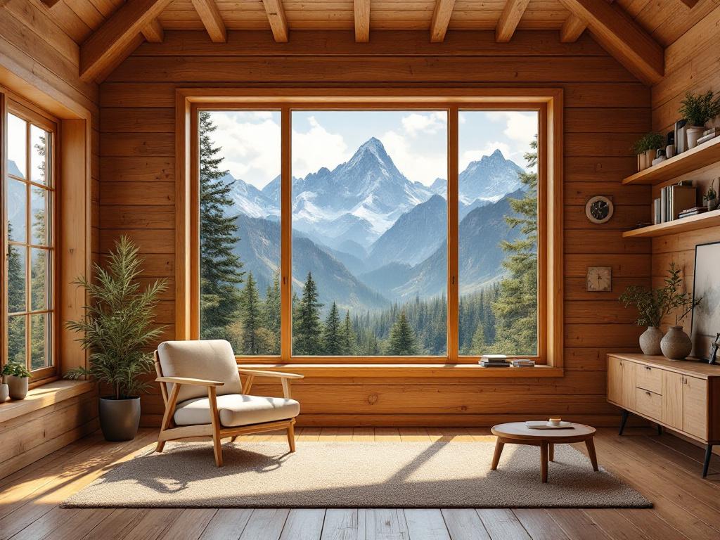 A cozy wooden cabin